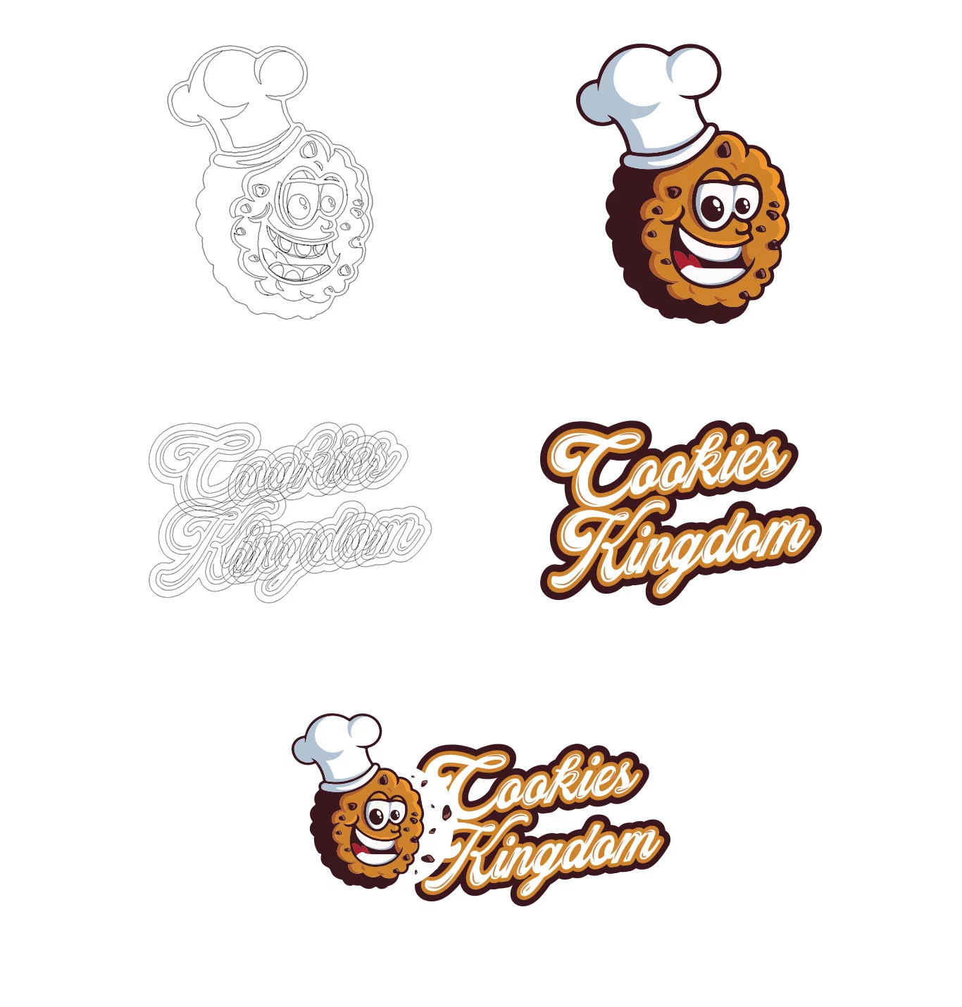 Go Up - Cookies Kingdom Logo Design Concepts