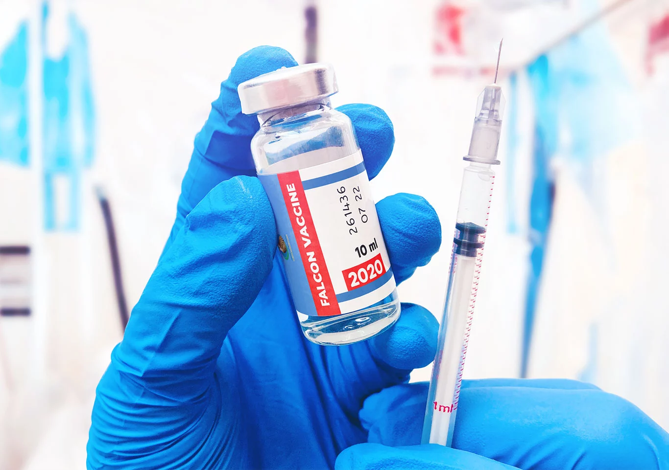 Go Up - Falcon Hospital Vaccine Packaging